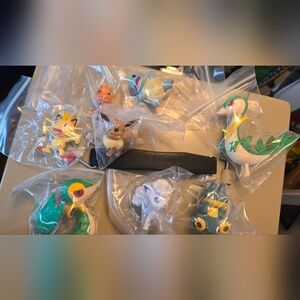 Pokemon Action Figure Collection - Green, Blue, White